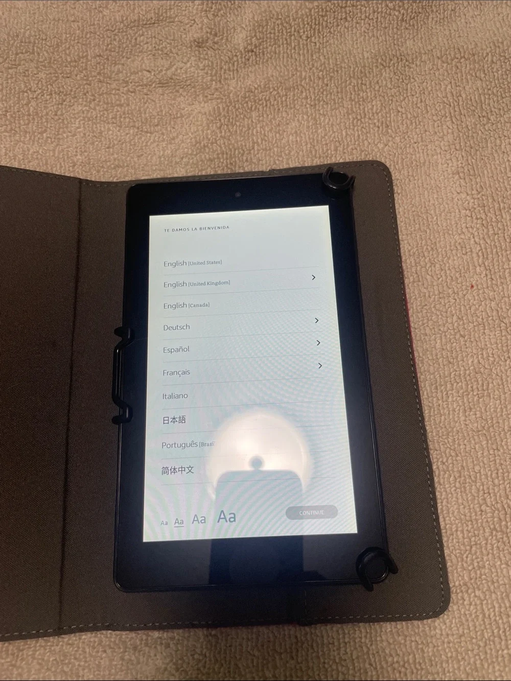 Amazon Black Tablet with Gray Folio Case